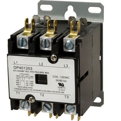 Picture of Contactor(3 Pole,40 Amp,120V) for Blickman Part# UC108