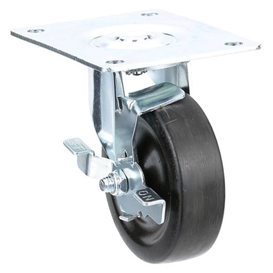 Picture of Caster W/ Brakeplate, Swivel, 4" for TRUE Part# E830217