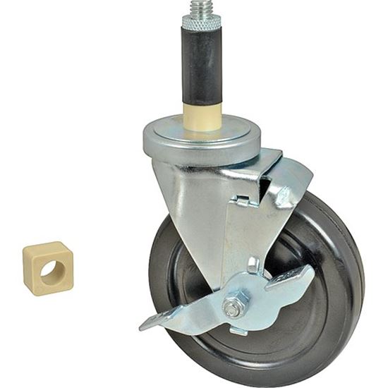 Picture of Caster 5 " Black Wheel With Brake L (New Style) for AllPoints Part# 8009640