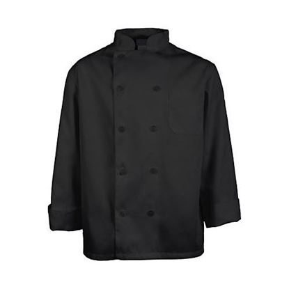 Picture of 2Xl Mens Chef Coat Black Long Sleeve for AllPoints Part# 10522XL