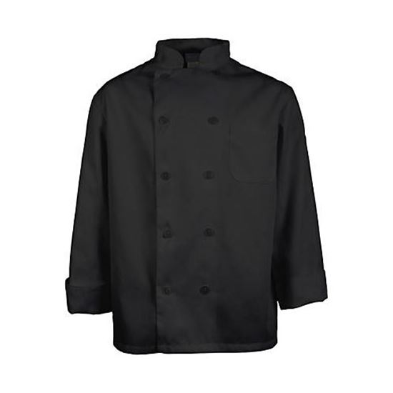 Picture of 2Xl Mens Chef Coat Black Long Sleeve for AllPoints Part# 10522XL