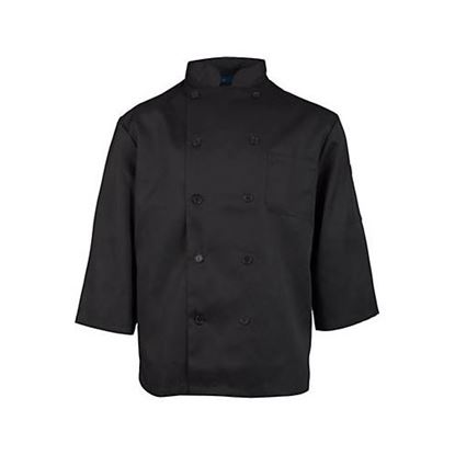 Picture of 2Xl Black Chef Coat 3/4 Sleeve for AllPoints Part# 16602XL