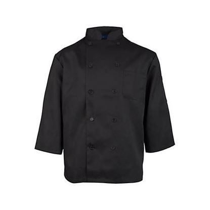 Picture of 3Xl Black Chef Coat 3/4 Sleeve for AllPoints Part# 16603XL