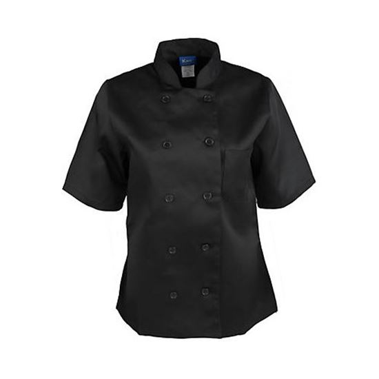 Picture of Lg Ladies Chef Coat Black Short Sleeve for AllPoints Part# 1875L