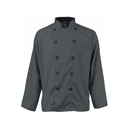 Picture of 2Xl Mens Active Chefcoat Slate/Black Ls for AllPoints Part# 2122SLBK2XL