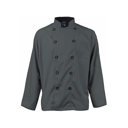 Picture of 3Xl Mens Active Chefcoat Slate/Black Ls for AllPoints Part# 2122SLBK3XL