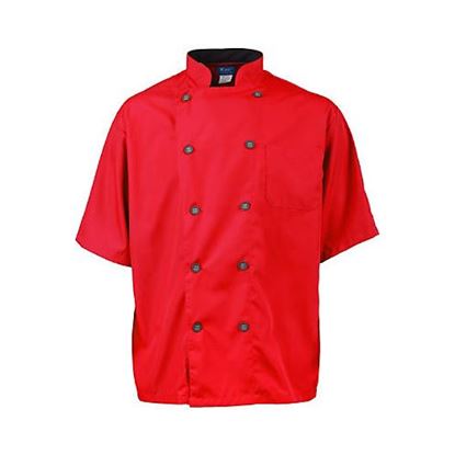 Picture of Xl Mens Active Chef Coat Red/Slate Ss for AllPoints Part# 2124RDSLXL