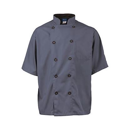 Picture of Xl Mens Active Chef Coat Slate/Black Ss for AllPoints Part# 2124SLBKXL