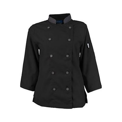 Picture of Xl Women Active Chefcoat Black/Slate 3/4 Sleeve for AllPoints Part# 2125BKSLXL