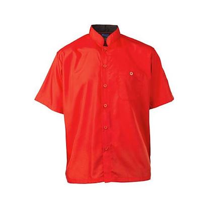 Picture of 2Xl Active Chef Shirt Mens Red/Black Ss for AllPoints Part# 2126RDBK2XL