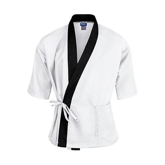 Picture of Lg Sushi Chef Coat White/Black 3/4 Sleeve for AllPoints Part# 2129WHBKL