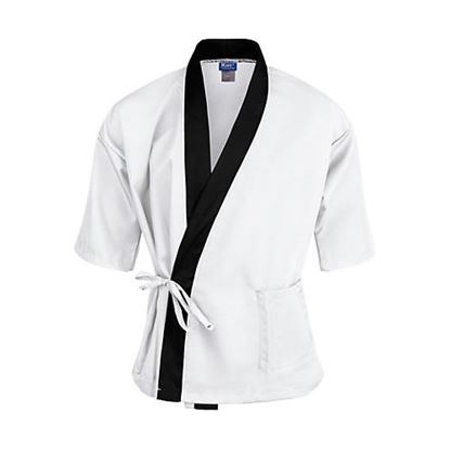 Picture of M Sushi Chef Coat White/Black 3/4 Sleeve for AllPoints Part# 2129WHBKM