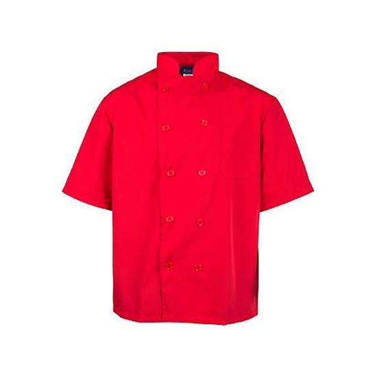 Picture of Sm Lw Chef Coat Red Short Sleeve for AllPoints Part# 2578REDS
