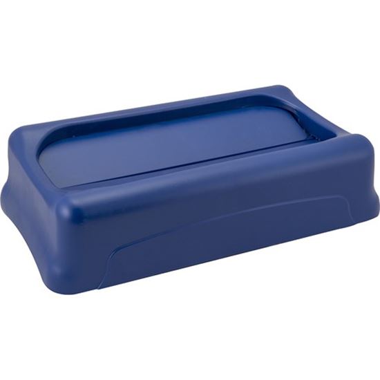Picture of Slim Jimâ® Swing Lid Blue for Rubbermaid Part# FG267360BLUE