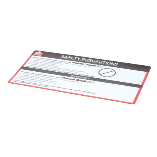 Picture of Decal "Safety"  for Power Soak Systems Part# 29595