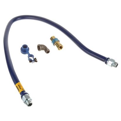 Picture of 3/4" Dia., 60" Blue Hose , Snapfast, 1 Elbow for Dormont Part# 1675BPQ60