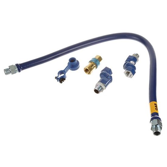 Picture of 3/4" Dia., 48" Blue Hose , Snapfast, 2 Swivel Max for Dormont Part# 1675BPQ2S48