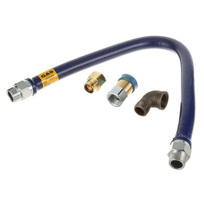Picture of 1-1/4" Dia., 48" Blue Hose, Snapfast, 1 Elbow for Dormont Part# 16125BPQ48