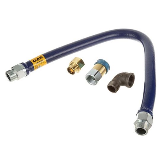Picture of 1-1/4" Dia., 48" Blue Hose, Snapfast, 1 Elbow for Dormont Part# 16125BPQ48