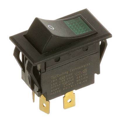 Picture of Switch Roc Dpst 250V 10A Green for Hatco Part# 02.19.178.00