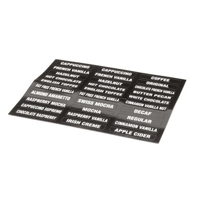 Picture of Decal, Flvr Labels  Imix (New) for Bunn Part# 38749