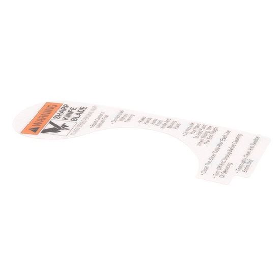 Picture of Slicer Warning Label  for Globe Part# 910242