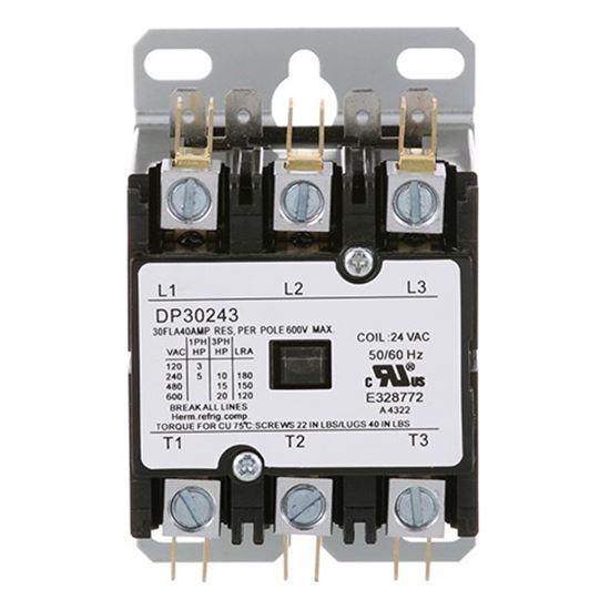 Picture of Contactor 3 Pole,40 Amp 24V for Groen Part# 858102