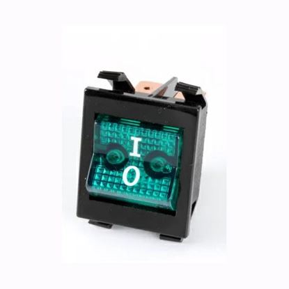 Picture of Switch, Rocker, 250V , Green, Dpst for Hatco Part# 2-19-076-00