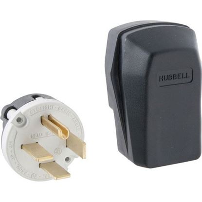 Picture of Plug,Angle , 4 Prong, 250V, 60A for Hubbell Part# -8462C