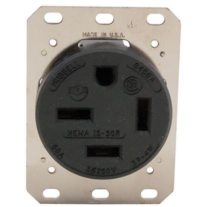Picture of Receptacle (250V,50A)  for Hubbell Part# -8450A