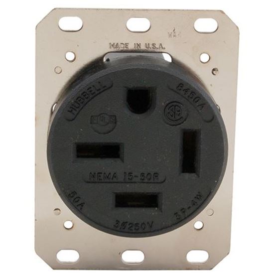 Picture of Receptacle (250V,50A)  for Hubbell Part# -8450A