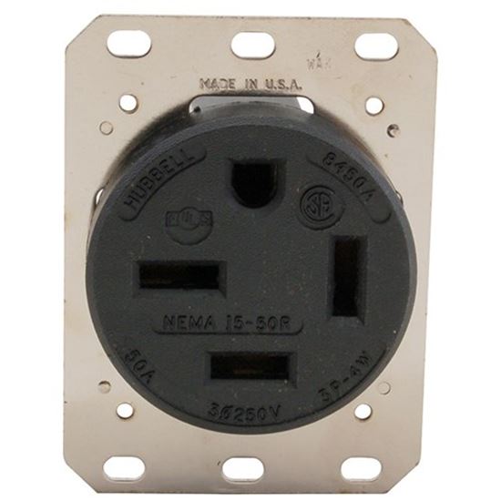 Picture of Receptacle (250V,50A)  for Hubbell Part# 8450A
