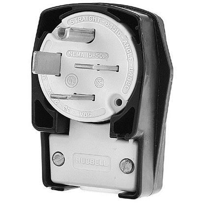 Picture of Plug, 4-Prong 50A/250 V  Angled for Hubbell Part# 8452C