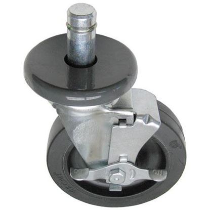 Stem Caster (W/Brake) 5" Wheel For 1" Tubing for Intermetro Part# 5MB