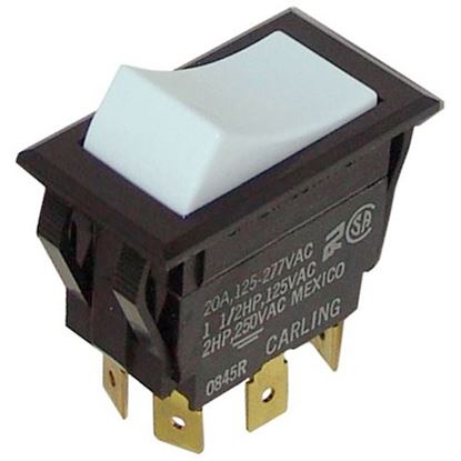Picture of Rocker Switch  for Intermetro Part# TIGL721-1S-WH-FN-BLK