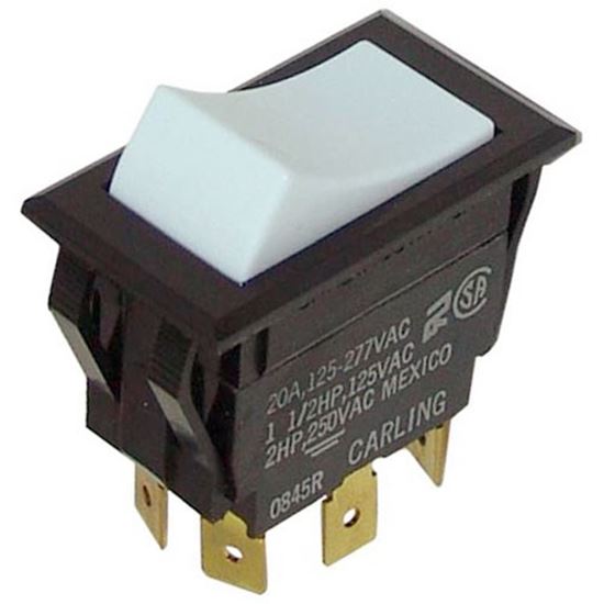 Picture of Rocker Switch  for Intermetro Part# TIGL721-1S-WH-FN-BLK