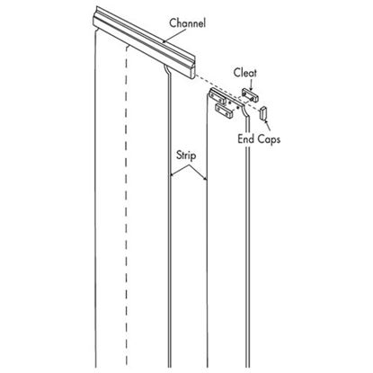 Picture of Kason® - 401Sa8084490 Strip Curtain for Kason Part# 401SA8084490F