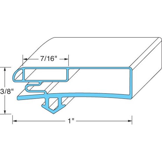Picture of Door Gasket 22-1/16 W X 71-7/8 L D2D for Anthony Part# 02-14160-2013