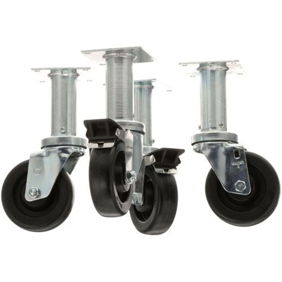 Picture of Casters , 4"Wheel,9"Lift, 4 Pk for Pitco Part# PTB3901504