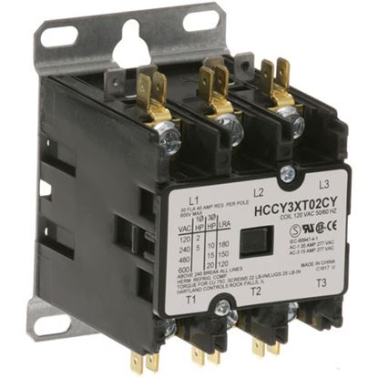 Picture of Contactor 3P 30/40A 120V for Pitco Part# PTP5045352