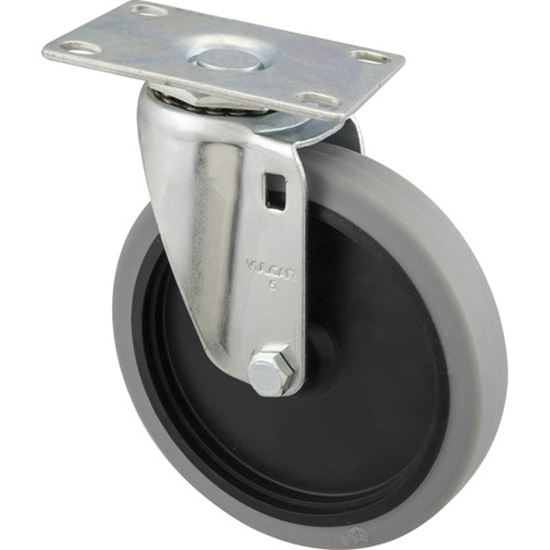 Picture of Caster,Plate (5"Od,Swvl,Gray) for Rubbermaid Part# 4501L2
