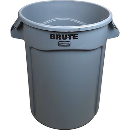 Picture of Trash Can-32Gal Rnd Gray  for Rubbermaid Part# 3200GY