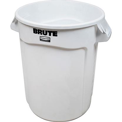 Picture of Trash Can-32Gal Rnd Wht  for Rubbermaid Part# RBMD3200WH