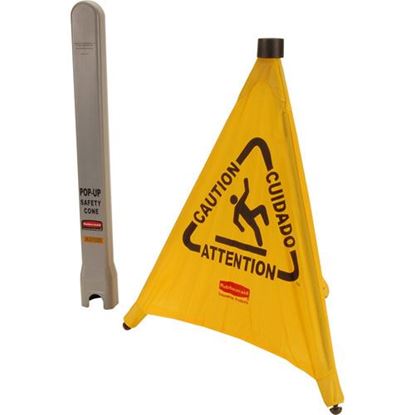 Picture of Yl Pop Up Wet Floor Sign  for Rubbermaid Part# RBMDFG9S0000YEL
