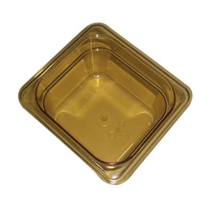 Picture of Amber Pan - 1/6 Size, 4" Deep for Rubbermaid Part# RBMDFG205P00AMBR