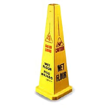 Picture of Cone "Wet Floor" 36" Yellow for Rubbermaid Part# RBMD23879