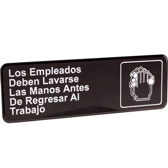 Picture of Sign,Wash Hands , In Spanish for Vollrath/Idea-Medalie Part# VOL4531