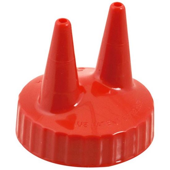 Picture of Ketchup Lid -  Double Tip, Red for Vollrath/Idea-Medalie Part# 2200-02