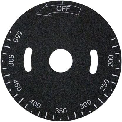 Picture of Plate,Temp Dial , 200-550F for Vulcan Hart Part# VH498037A