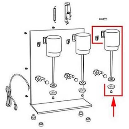 Picture of Motor And Housing  for Waring/Qualheim Part# -502605
